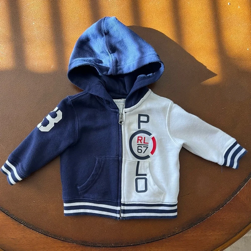 Ralph Lauren Full Zip Hooded Jacket Boys, 9M